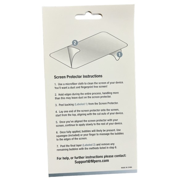 Mpero Samsung Galaxy S5 Screen Protector 2-Pack Clear Glass Protection - Picture 2 of 2